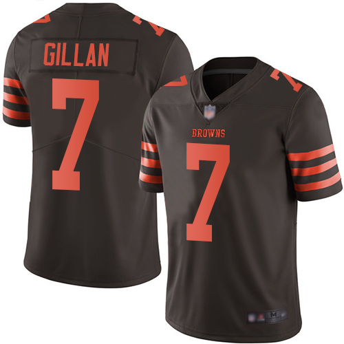 Cleveland Browns Jamie Gillan Men Brown Limited Jersey 7 NFL Football Rush Vapor Untouchable